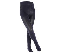 FALKE Unisex Kinder Strumpfhose Family K TI Baumwolle dick einfarbig 1 Stück, Blau (Dark Marine 6170), 80-92
