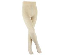 FALKE Unisex Kinder Strumpfhose Family K Ti nachhaltige Baumwolle dick einfarbig 1 Stück, Beige Sand Melange 4650, 122-128