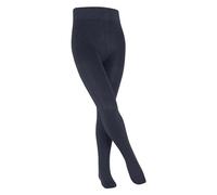 FALKE Unisex Kinder Strumpfhose Family K Ti nachhaltige Baumwolle dick einfarbig 1 Stück, Blau Dark Blue Melange 6688, 134-146