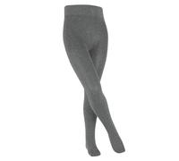 FALKE Unisex Kinder Strumpfhose Family K TI nachhaltige Baumwolle dick einfarbig 1 Stück, Grau (Light Grey Melange 3390) neu - umweltfreundlich, 80-92