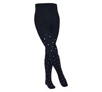 FALKE Unisex Kinder Strumpfhose Multidot K Ti Baumwolle dick gemustert 1 Stück, Blau Marine 6120, 80-92