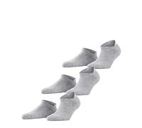FALKE Unisex Sneakersocken Cool Kick Sneaker 3-Pack U SN Weich atmungsaktiv schnelltrocknend kurz einfarbig 3 Paar, Grau (Light Grey 3400), 35-36