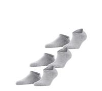 FALKE Unisex Sneakersocken Cool Kick Sneaker 3-Pack U SN weich atmungsaktiv schnelltrocknend kurz einfarbig 3 Paar, Grau (Light Grey Melange 3775) neu - umweltfreundlich, 35-36
