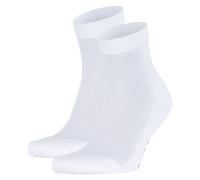FALKE Unisex Socken 2er Pack - Cool Cick, Polyester, einfarbig Weiß 37-38