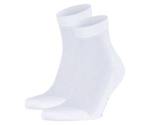 FALKE Unisex Socken 2er Pack - Cool Cick, Polyester, einfarbig Weiß 37-38