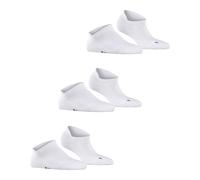 FALKE Unisex Cool Kick Sneaker 3-Pack U SN weich atmungsaktiv schnelltrocknend kurz einfarbig 3 Paar Sneakersocken, Weiß (White 2000) neu-umweltfreundlich, 37-38 (3er Pack)