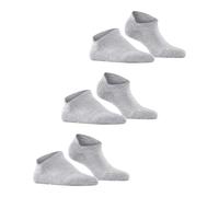 FALKE Unisex Sneakersocken Cool Kick Sneaker 3-Pack U SN weich atmungsaktiv schnelltrocknend kurz einfarbig 3 Paar, Grau (Light Grey Melange 3775) neu - umweltfreundlich, 35-36