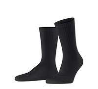 FALKE Unisex Socken Run Rib Crew U So Baumwolle Funktionsmaterial einfarbig 1 Paar, Schwarz Black 3000, 42-43