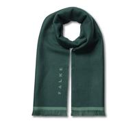 FALKE Unisex Winter-Schal Basic Jacquard Logo U Sc Wolle schnelltrocknend warm 1 Stück, Grün Peacock 7373, ONESIZE