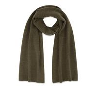 FALKE Unisex Winter-Schal Scarf Half-Cardigan Merino U Sc Wolle schnelltrocknend warm 1 Stück, Grün Wood Melange 7358, ONESIZE