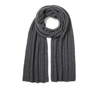 FALKE Unisex Winter-Schal Scarf in Rib U Sc Kaschmir schnelltrocknend warm 1 Stück, Grau Dark Grey Heather 3278, ONESIZE
