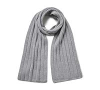 FALKE Unisex Winter-Schal Scarf in Rib U Sc Kaschmir schnelltrocknend warm 1 Stück, Grau Light Heather 3223, ONESIZE