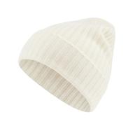 Falke Wintermütze (Beanie) Unisex - Kaschmir, Rippenstruktur, Umschlag - weiss - 1 Stück