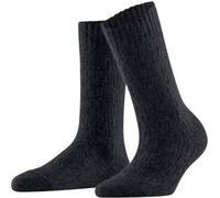 FALKE Damen Socken Brick Wall W So Alpaka Wolle einfarbig 1 Paar, Schwarz Black 3000, 35-38