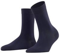 FALKE Damen Socken Cotton Touch W So Baumwolle einfarbig 1 Paar, Blau Dark Navy 6370, 35-38