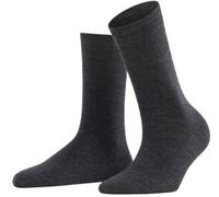 FALKE Damen Socken Softmerino W So Wolle Baumwolle einfarbig 1 Paar, Grau Anthracite Melange 3089, 39-40