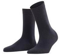 FALKE Damen Socken Softmerino W So Wolle Baumwolle einfarbig 1 Paar, Blau Dark Navy 6379, 37-38