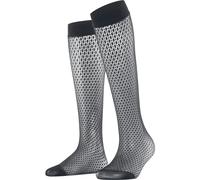 Falke x Kinga Mathe Net Damen Kniestrümpfe marine (6179) 35-38