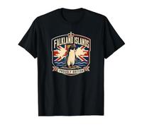 Falklandinseln Stolz British Rockhopper Pinguin Preisgünstiges Grafik-T-Shirt, Herren, Schwarz, M