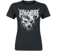 Falling In Reverse Wolf Frauen T-Shirt schwarz XL 100% Baumwolle Band-Merch, Bands, Nachhaltigkeit
