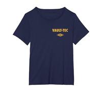 Fallout Front and Back Vault-Tec Vault Suit 33 TV Show T-Shirt, Damen Große Größen, Marineblau, 1X