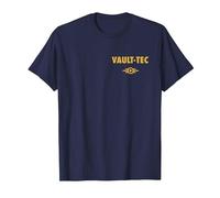 Fallout Front and Back Vault-Tec Vault Suit 33 TV Show T-Shirt, Herren, Marineblau, L