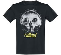 Fallout Vault 33 - Into The Wasteland Männer T-Shirt schwarz L 100% Baumwolle Fan-Merch, Gaming