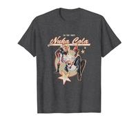 Fallout Video Game Retro Nuka Cola Ad T-Shirt, Herren, Anthrazit Meliert, 4XL