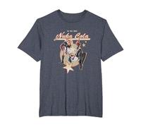 Fallout Video Game Retro Nuka Cola Ad T-Shirt, Herren Große Größen, Blau Meliert, 4X Tall