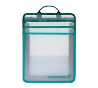 coocazoo Faltbare Heftbox, Fresh Mint, grau-grün, mit Tragegriff, platzsparend mit ausziehbaren Seiten, Heftordner für Schulrucksäcke, ab der 3. Klasse