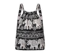 Faltbare Kordelzugtaschen - Leichter Rucksack mit großer Kapazität, tragbare Tasche für Männer und Frauen, Reisen, Fitnessstudio, Strand, Yoga, Einkaufen | Nachhaltige Alltags-Sporttasche., Elefant