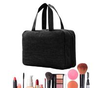 Faltbare Kulturtasche, tragbar, Roll-Up-Aufbewahrung, 4-in-1-Hülle, wasserdicht, Kosmetiktasche, 25,9 x 17,9 x 3,15 cm, für faltbare Tasche, Badezimmer, Shower und Reisen, Schwarz , Se référer au