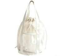 Faltbare Mesh Strandtasche Groß Wasserdicht Reise Kulturbeutel | Atmungsaktives schnelltrocknendes Mesh Viel Platz für Badartikel oder Badesachen Farben Matcha für weiß Schwarz Lila