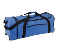 Reisetasche Trolley faltbar Trolleytasche 2 Leichtlauf Skaterrollen blau ca 1,3kg verstell & Abnehmbarer Schultergurt + Schulterpolster