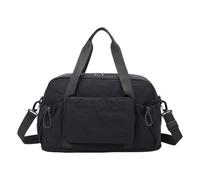 Faltbare Reisetasche, erweiterbar, große Kapazität, wasserabweisend, mit separaten Fächern für Nass- und Trocken-Fächer, für Fitness, wasserabweisendes Fach, Turnbeutel, Schwarz , Mass Beauty