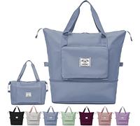 Faltbare Reisetasche mit großer Kapazität, tragbar, faltbar, leicht, wasserdicht, Oxford-Gewebe für Wochenende, Sport, Fitnessstudio, Urlaub, Blau