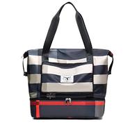 Faltbare Reisetasche mit Schuhfach, große Kapazität, faltbare Wochenendtasche, Übernachtungstasche, B-schwarz, Large, Klappbar