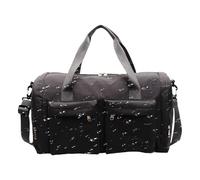 Faltbare Reisetasche - Sporttasche, kompakt und leicht - leichte und kompakte Tasche für Fitnessstudio, Arbeit, Flugzeug, Camping, Wochenende, Krankenhaus, Sport, Wandern, Schwarz , Se référer au