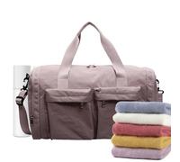 Faltbare Reisetasche, tragbare Reisetasche, verstaubare, leichte Gepäcktasche, langlebig und geräumig, ideal für Fitnessstudio, Arbeit, Flugzeug, Camping, Wochenendausflüge, Krankenhaus, Sport, 25 x