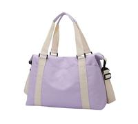 Faltbare Schultertasche mit großer Kapazität, mit separater Aufbewahrung für Nass- und Trocken, ideal für Fitnessausrüstung, Reisen, wichtige Reisetasche mit großer Kapazität, violett, Mass Beauty