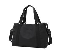 Faltbare Schultertasche mit großer Kapazität, mit separater Aufbewahrung für Nass- und Trocken, ideal für Fitnessausrüstung, Reisen, wichtige Reisetasche mit großer Kapazität, Schwarz , Mass Beauty