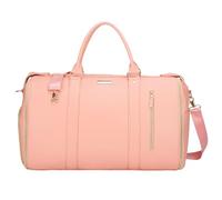 Faltbare Seesack für Reisen, große Kapazität, wasserdicht, staubdicht, leichtes Design, Multi-Pocket-Aufbewahrung, ideal für den Einsatz auf Camping, Fitnessstudio, 53 x 33 x 28 cm, New pink,