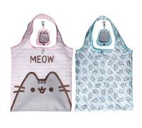 Puckator - Wiederverwendbare Einkaufstaschen & Aufbewahrungsbeutel - Nachhaltige Geschenke - Faltbare wiederverwendbare Einkaufstasche - Pusheen die Katze (pro Stück)