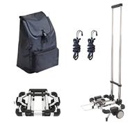 Faltbarer Einkaufswagen mit Rollen, leichter zusammenklappbarer Trolley für einfachen Transport und Lagerung