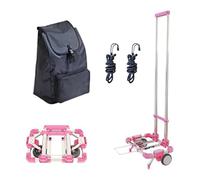 Faltbarer Einkaufswagen mit Rollen, leichter zusammenklappbarer Trolley für einfachen Transport und Lagerung