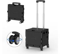 Faltbarer Einkaufswagen-Trolley - 4-Rad drehbares Design mit Teleskopgriff für einfachen Transport - ideal für Camping, Reisen, Einkaufen & Outdoor-Aktivitäten