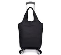 Faltbarer Einkaufswagen-Trolley, strapazierfähig, 4 Räder, 2-in-1, Treppensteiger, tragbar, Aluminiumlegierung, abnehmbares Design für Marktreisen und Lebensmitteleinkäufe