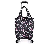 Faltbarer Einkaufswagen-Trolley, strapazierfähig, 4 Räder, tragbar, 2-in-1 Treppensteiger, abnehmbare Aluminiumlegierung, ideal für Marktreisen und Lebensmitteleinkäufe