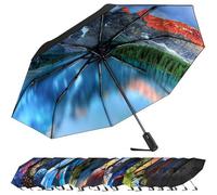 Faltbarer Regenschirm mit niedlichen Aufdrucken, UV-geschützt