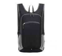 Faltbarer Rucksack, faltbarer Rucksack für Reisen, große Kapazität, Aufbewahrungs-Organizer, ergonomische Tasche für Regenschirm, Wasserflasche, Hausschuhe, Schlüssel, Karten, Schwarz , Beziehen Sie